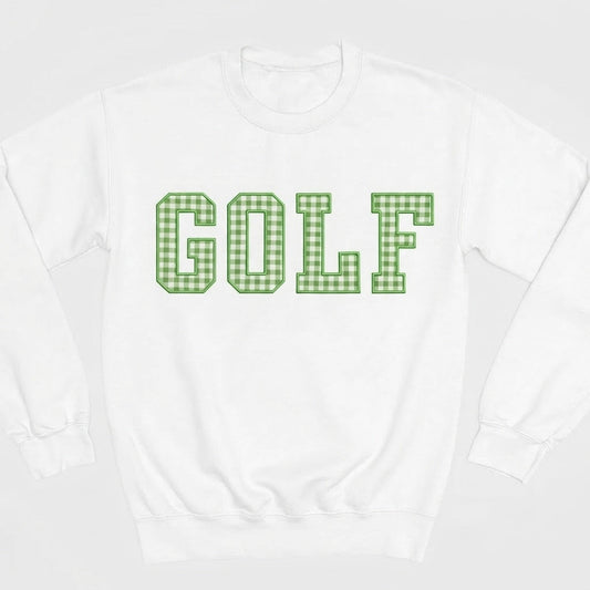 Gingham "GOLF" Sweatshirt